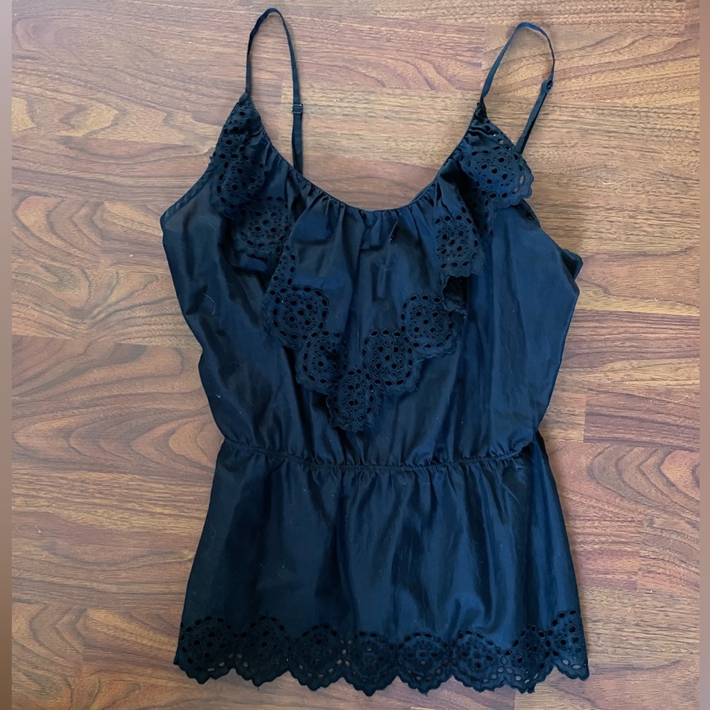 Gap black cotton tank top